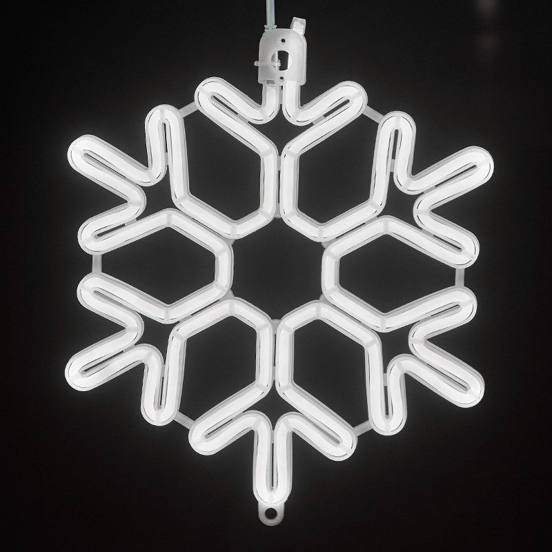 Fiocco di Neve NEON LED IP65 - Decorazione Natalizia Luminosa da Esterno e Interno