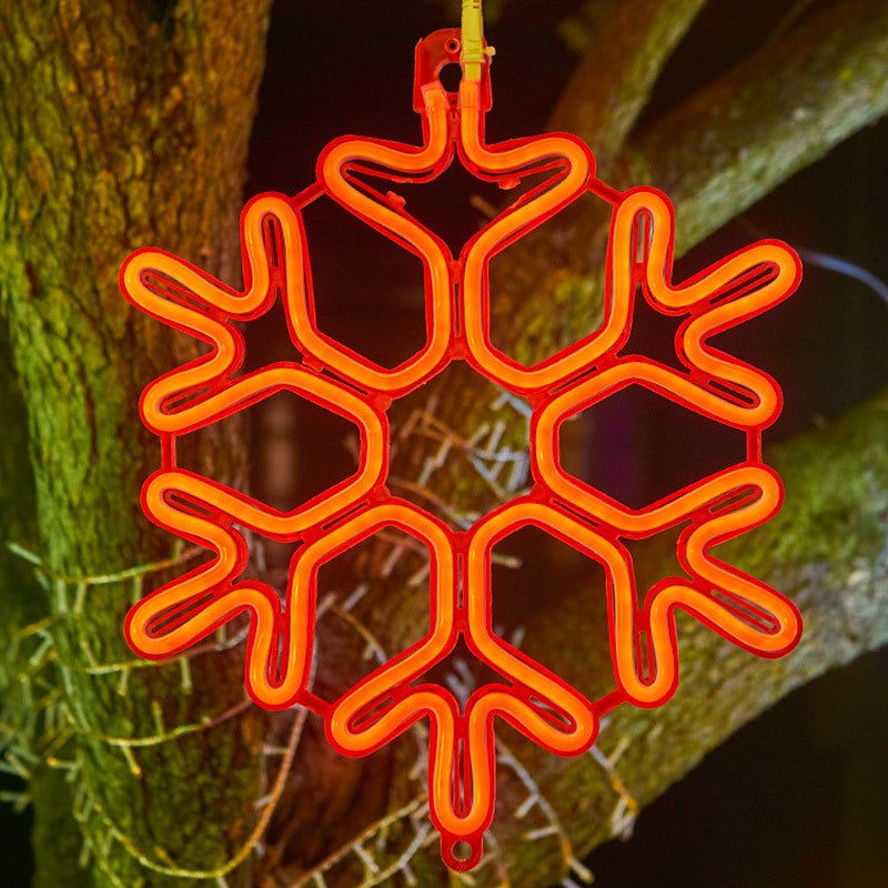 Fiocco di Neve NEON LED IP65 - Decorazione Natalizia Luminosa da Esterno e Interno