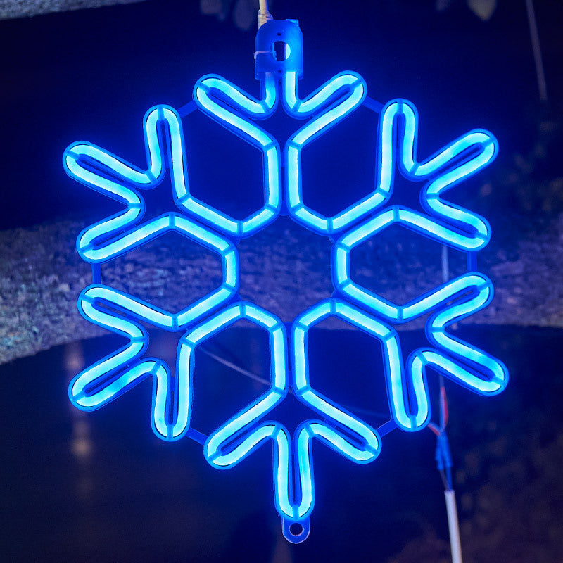 Fiocco di Neve NEON LED IP65 - Decorazione Natalizia Luminosa da Esterno e Interno