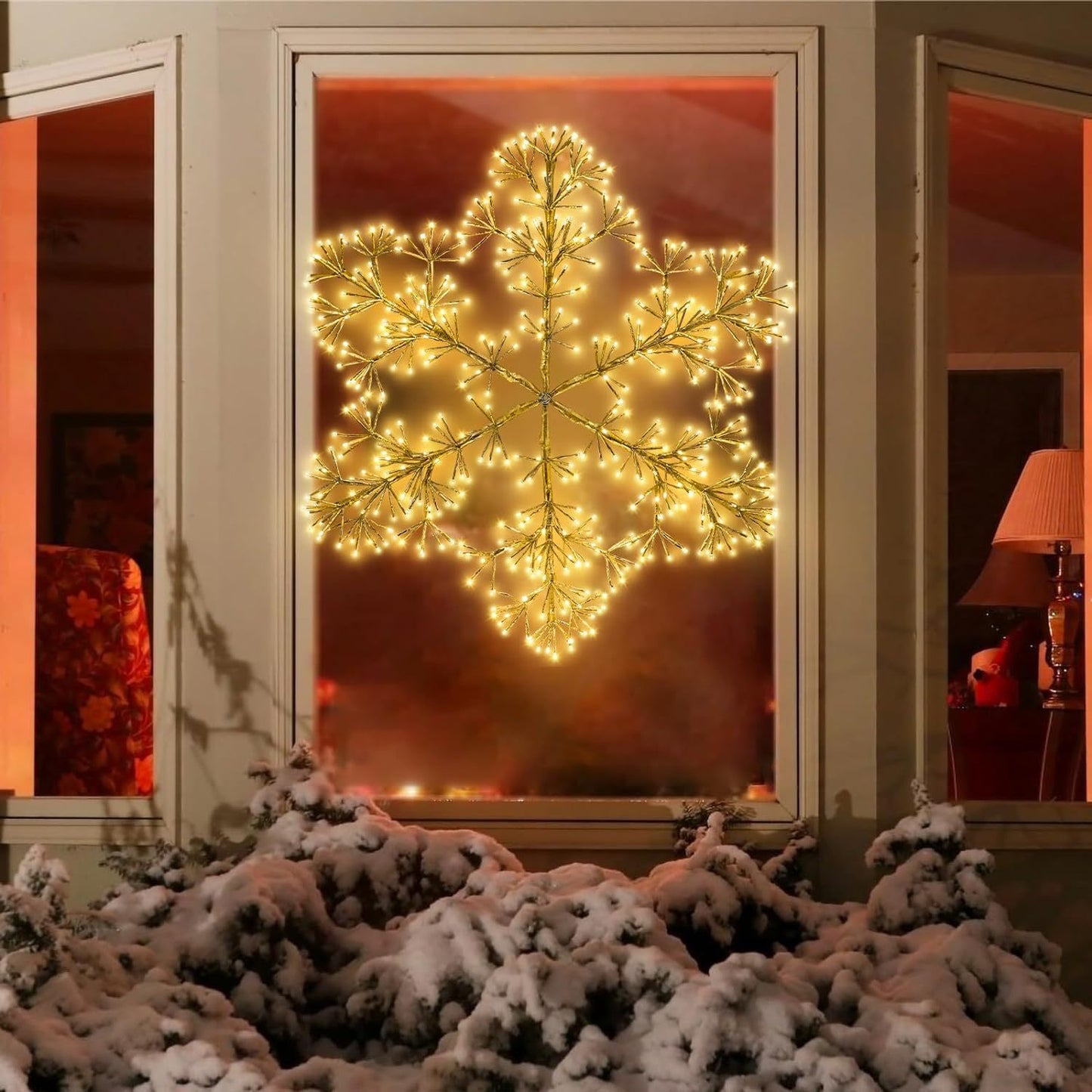 Fiocco di Neve Luminoso - LED Bianco Caldo da Esterno