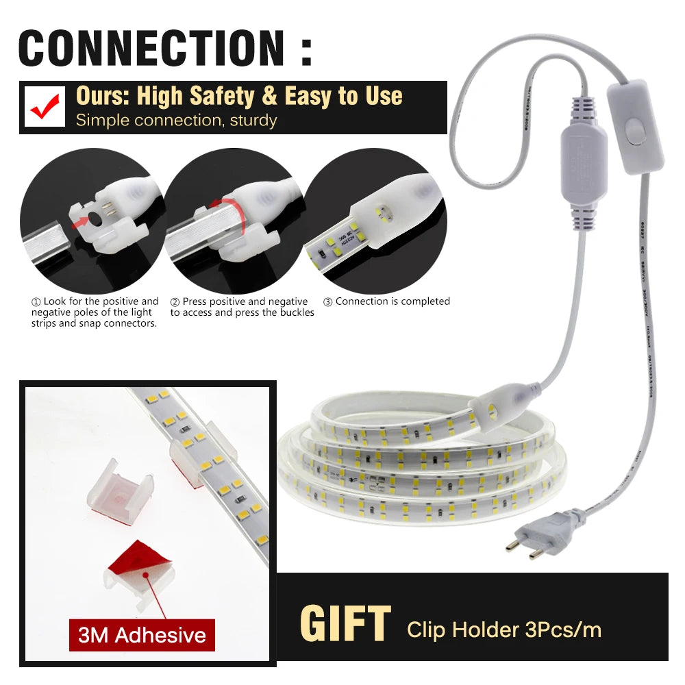Striscia LED 220V IP67 Professionale - Illuminazione Decorativa