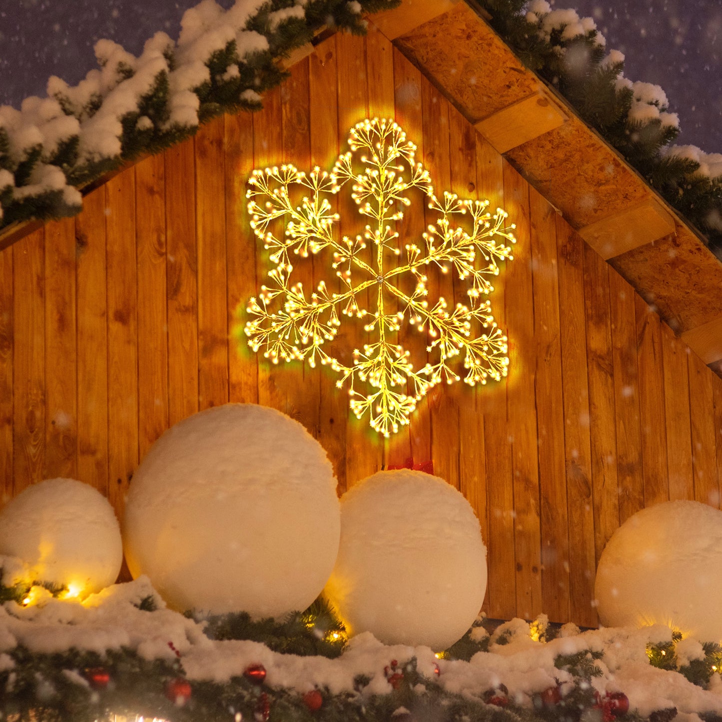 Fiocco di Neve Luminoso - LED Bianco Caldo da Esterno