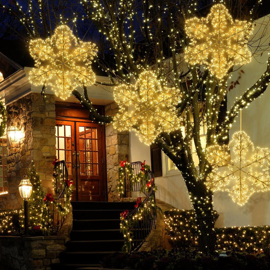 Fiocco di Neve Luminoso - LED Bianco Caldo da Esterno