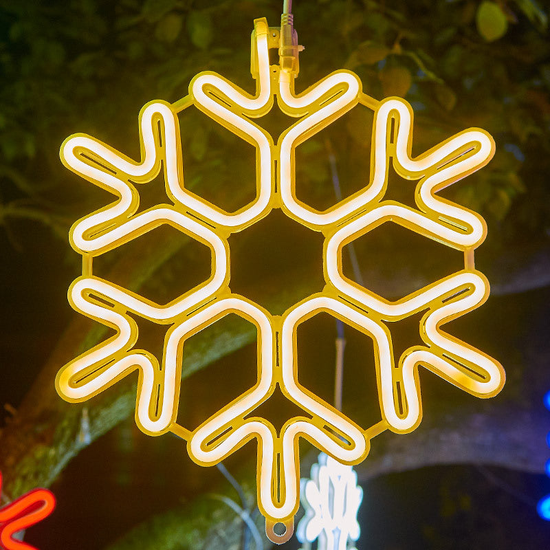 Fiocco di Neve NEON LED IP65 - Decorazione Natalizia Luminosa da Esterno e Interno